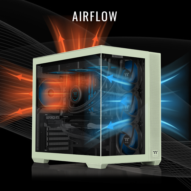 Thermaltake LCGS View 9870M-380 Gaming Desktop (AMD Ryzen 7 9800X3D ToughRam 32GB DDR5 6000MT/s RGB Memory NVIDIA GeForce RTX 5070 2TB NVMe M.2 Wifi Windows 11) V38M-B850-570-LCS