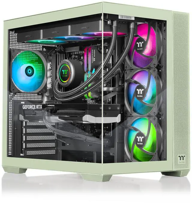 Thermaltake LCGS View 9870M-380 Gaming Desktop (AMD Ryzen 7 9800X3D ToughRam 32GB DDR5 6000MT/s RGB Memory NVIDIA GeForce RTX 5070 2TB NVMe M.2 Wifi Windows 11) V38M-B850-570-LCS