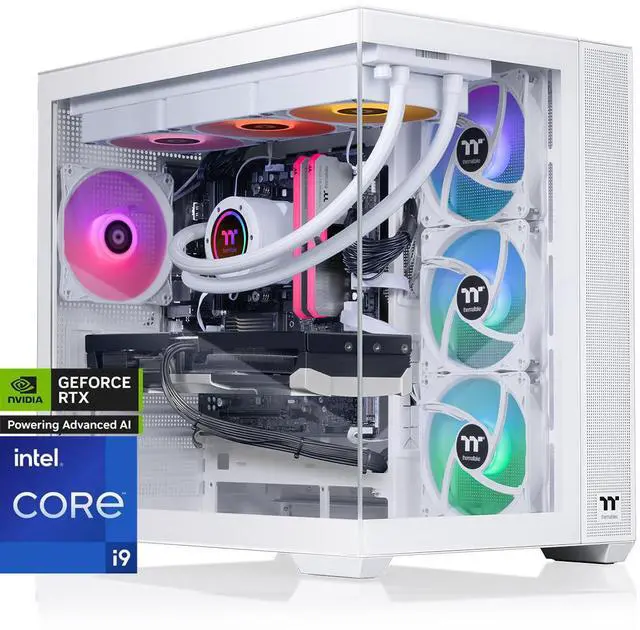 Thermaltake LCGS View i1470S-380 Gaming Desktop (Intel Core i9-14900KF ToughRam 32GB DDR5 6000MT/s RGB Memory NVIDIA GeForce RTX 5070 1TB NVMe M.2 Wifi Windows 11) V38S-Z790-570-LCS