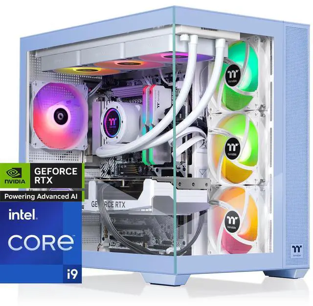 Thermaltake LCGS View i1470TH-380 Gaming Desktop (Intel Core i9-14900KF ToughRam 32GB DDR5 6400MT/s RGB Memory NVIDIA GeForce RTX 5070 Ti 2TB NVMe M.2 Wifi Windows 11) V38H-Z790-57T-LCS