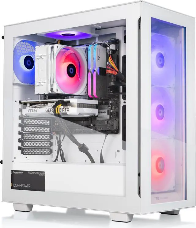 Thermaltake LCGS View i460T Gaming Desktop (Intel Core i7-14700F ToughRam 32GB DDR5 5600MT/s RGB Memory NVIDIA GeForce RTX 4060 Ti 1TB NVMe M.2 Wifi Windows 11) V35S-B760-B6T-LCS