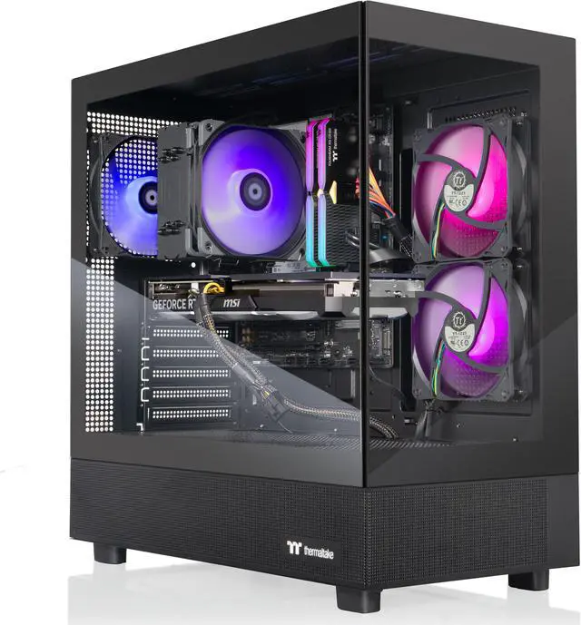 Thermaltake LCGS Vista i460T Gaming Desktop (Intel Core i7-14700F ToughRam 32GB DDR5 5600MT/s RGB Memory NVIDIA GeForce RTX 5060 Ti 8G 1TB NVMe M.2 Wifi Windows 11) V27B-B760-46T-LCS