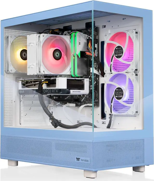 Thermaltake LCGS Vista i460TH Gaming Desktop (Intel Core i7-14700F ToughRam 32GB DDR5 5600MT/s RGB Memory NVIDIA GeForce RTX 5060 Ti 8G 1TB NVMe M.2 Wifi Windows 11) V27H-B760-46T-LCS