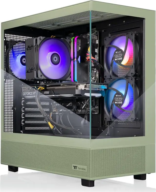 Thermaltake LCGS Vista i460TM Gaming Desktop (Intel Core i7-14700F ToughRam 32GB DDR5 5600MT/s RGB Memory NVIDIA GeForce RTX 5060 Ti 8G 1TB NVMe M.2 Wifi Windows 11) V27M-B760-46T-LCS