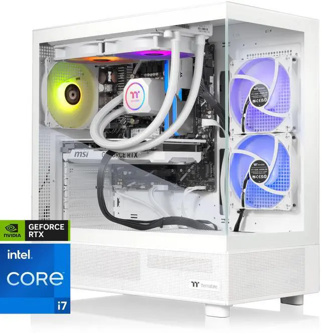 Thermaltake LCGS Vista i47TS Gaming Desktop (Intel Core i7-14700KF ToughRam 32GB DDR5 5600MT/s RGB Memory NVIDIA GeForce RTX 4070 Ti Super 2TB NVMe M.2 Wifi Windows 11) V27S-B760-7TS-LCS