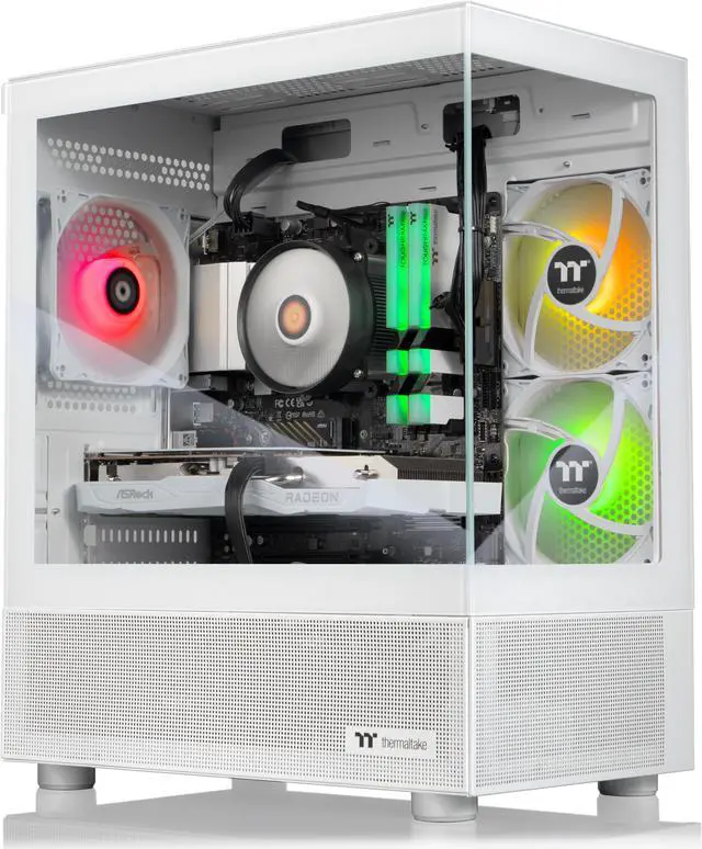 Thermaltake LCGS Vista R66 Gaming Desktop (AMD Ryzen 5 5600 ToughRam 16GB DDR4 3600Mhz RGB Memory AMD Radeon RX 6600 1TB NVMe M.2 Wifi) V17S-B550-R66-LCS