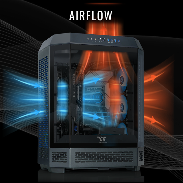 Thermaltake Reactor 9880 Gaming Desktop (AMD Ryzen 7 9800X3D ToughRam 32GB DDR5 6400MT/s RGB Memory NVIDIA GeForce RTX 5080 2TB NVMe M.2 Wifi Windows 11) T6BK-X870-580-LCS