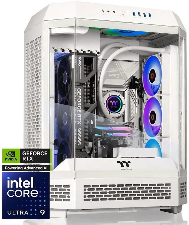 Thermaltake Reactor u2880S Gaming Desktop (Intel Core Ultra 9 285K ToughRam 32GB DDR5 6400MT/s RGB Memory NVIDIA GeForce RTX 5080 2TB NVMe M.2 Wifi Windows 11) T6WT-Z890-580-LCS