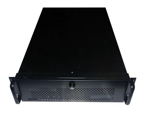 TOPOWER TP-3066B-600 3U BLACK RACKMOUNT SERVER CASE WITH 3U 600W POWER SUPPLY 5 EXTERNAL 5.25" BAY DOOR
