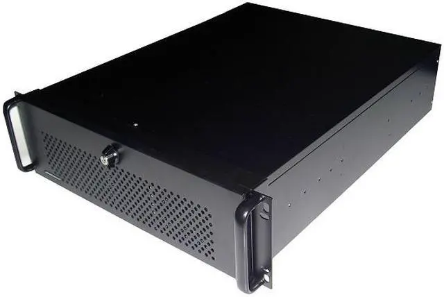TOPOWER TP-3066B-600 3U BLACK RACKMOUNT SERVER CASE WITH 3U 600W POWER SUPPLY 5 EXTERNAL 5.25" BAY DOOR