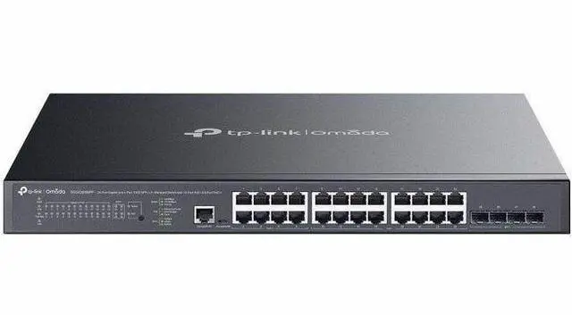 TP-Link 24-Port Gigabit and 4-Port 10GE SFP+ L2+ Managed Switch with 16-Port PoE+ & 8-Port PoE++ - 24 Ports - Manageable - Gigabit Ethernet 10 Gigabit Ethernet - 10/100/1000Base-T 1000Base-X 10