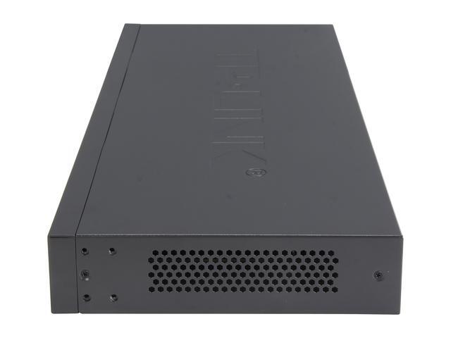 TP-Link 24 Port Gigabit Ethernet Switch Plug And Play Sturdy Metal W/Shielded Ports Rackmount Fanless Limited Lifetime Protection Unmanaged (TL-SG1024)