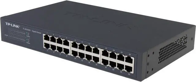 TP-Link 24-Port Gigabit Ethernet Unmanaged Switch Plug and Play Desktop/Rackmount Fanless Limited Lifetime (TL-SG1024D)