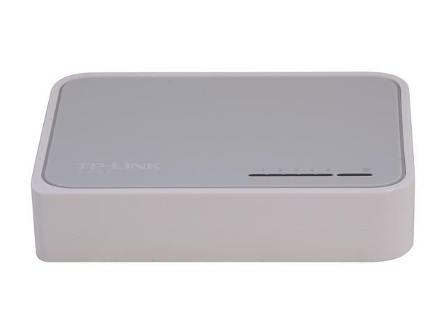 TP-Link 5 Port 10/100 Mbps Fast Ethernet Switch Desktop Ethernet Splitter Ethernet Hub Plug & Play Fanless Quiet Desktop Design Green Technology Unmanaged (TL-SF1005D) White