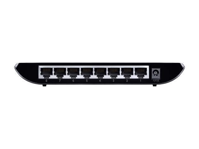 TP-Link 8 Port Gigabit Ethernet Network Switch Plug And Play Desktop Or Wall-Mount Plastic Case Ethernet Splitter Fanless Traffic Optimization Unmanaged (TL-SG1008D)