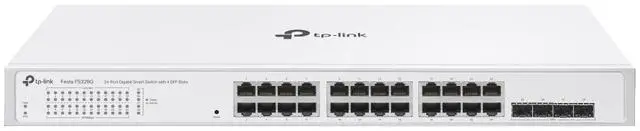 TP-Link Festa FS328G 28 Port Gigabit Smart Managed Network Switch - 24 RJ45 ports & 4 SFP slots Free Cloud Access Static Routing Vlan IGMP Snooping rack-mountable fanless Does not work w/ Omada