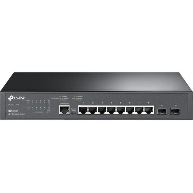 TP-Link JetStream 8-Port Gigabit L2+ Managed Switch With 2 SFP Slots - 8 Ports - Manageable - 3 Layer Supported - Modular - Optical Fiber Twisted Pair - Rack-mountable Desktop