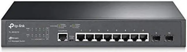 TP-Link JetStream 8-Port Gigabit L2+ Managed Switch with 2 SFP Slots - 8 Ports - Manageable - 3 Layer Supported - Modular - Optical Fiber Twisted Pair - Rack-mountable Desktop