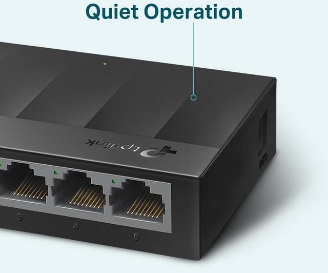 TP-Link Litewave 5 Port Gigabit Ethernet Switch Desktop Ethernet Splitter Plastic Case Unshielded Network Switch Plug & Play Fanless Quiet Unmanaged (LS1005G)