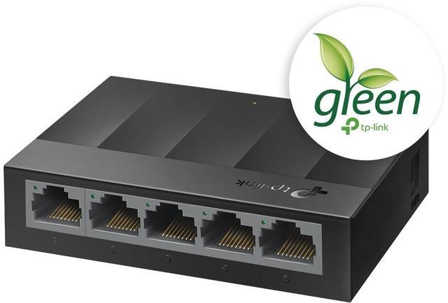 TP-Link Litewave 5 Port Gigabit Ethernet Switch Desktop Ethernet Splitter Plastic Case Unshielded Network Switch Plug & Play Fanless Quiet Unmanaged (LS1005G)