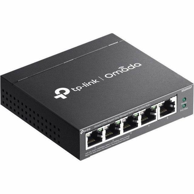 TP-Link Omada 5-Port Gigabit Easy Managed Switch - 5 Ports - Manageable - Gigabit Ethernet - 10/100/1000Base-T - 2 Layer Supported - 65 W PoE Budget - Twisted Pair - PoE Ports - Desktop Wall Mountabl