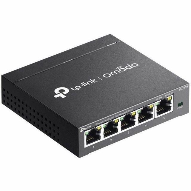TP-Link Omada 5-Port Gigabit Easy Managed Switch - 5 Ports - Manageable - Gigabit Ethernet - 10/100/1000Base-T - 2 Layer Supported - Twisted Pair - Desktop Wall Mountable