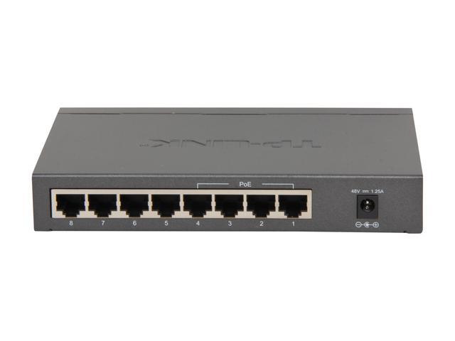 TP-Link TL-SG1008P V4 8 Port Gigabit PoE Switch 4 PoE+ Ports 64W Desktop Plug & Play Sturdy Metal W/ Shielded Ports Fanless Limited Lifetime Protection QoS & IGMP Snooping Unmanaged