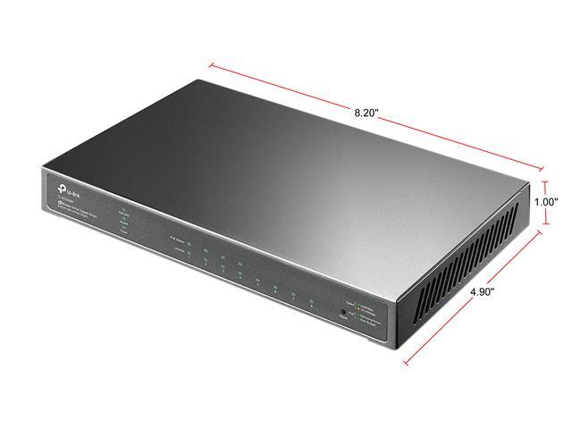 TP-Link TL-SG2008P Jetstream 8 Port Gigabit Smart Managed PoE Switch 4 PoE+ Port 62W Omada SDN Integrated PoE Recovery IPv6 Static Routing L2/L3/L4 QoS Limited Lifetime Protection