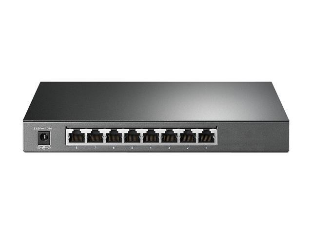 TP-Link TL-SG2008P Jetstream 8 Port Gigabit Smart Managed PoE Switch 4 PoE+ Port 62W Omada SDN Integrated PoE Recovery IPv6 Static Routing L2/L3/L4 QoS Limited Lifetime Protection