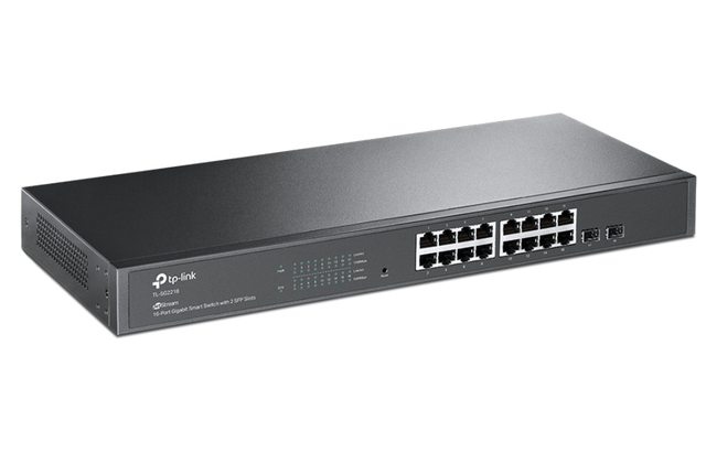 TP-Link TL-SG2218P 16 Port Gigabit Smart Managed PoE Switch 16 PoE+ Ports 150W 2 SFP Slots Omada SDN Integrated PoE Recovery IPv6 Static Routing