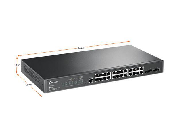 TP-Link TL-SG3428 24 Port Gigabit Switch 4 SFP Slots Omada SDN Integrated L2+ Smart Managed IPv6 Static Routing L2/L3/L4 QoS IGMP & LAG