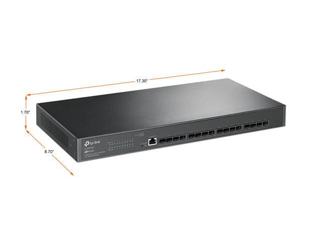 TP-Link TL-SX3016F 16 Port 10G SFP+ Enterprise Level Switch L2+ Smart Managed Omada SDN Integrated IPv6 Static Routing L2/L3/L4 QoS IGMP & LAG Limited Lifetime Protection
