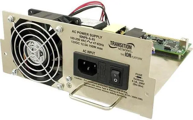 Transition Networks IONPS-A-R1-NA Rev 1 - Power Supply - Redundant (Plug-In Module) - Ac 100-240 V - North America