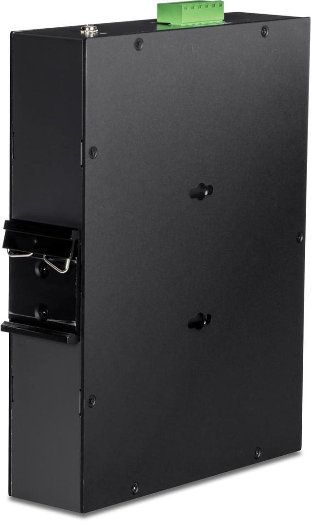 TRENDnet 10-Port Industrial Gigabit PoE+ Switch WideTemperature Range -20° – 65°C (-4° – 149°F) DIN Rail Switch 50-55V DC 8 X Gigabit PoE+ Ports 2 X Gigabit SFP Slots TI-PGM102 Black