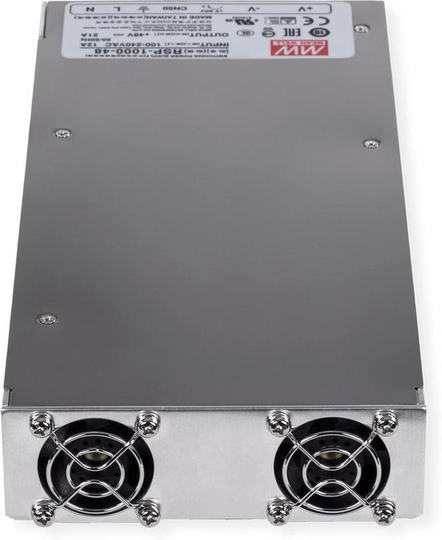 TRENDnet 1000W 48V DC 21A AC To DC Industrial Power Supply With PFC Function TI-RSP100048 Compatible With 4U 19 Rackmount TI-R4U (Sold Separately) Built In DC Fans UL 508 Approved