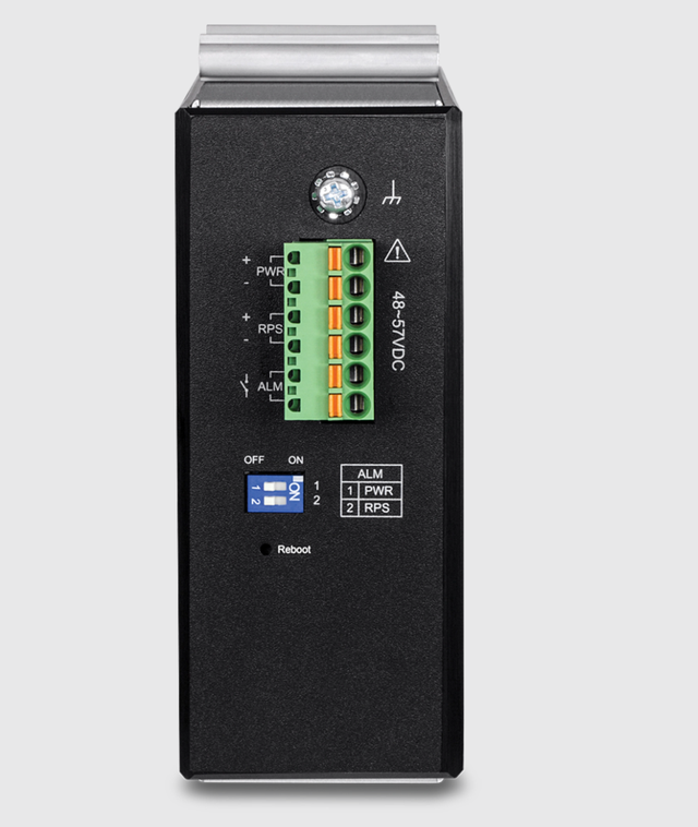 TRENDnet 12-Port Hardened Industrial Gigabit PoE+ Layer 2+ Managed DIN-Rail Switch TI-PG1284i 240W Power Budget IP30 Rated Ethernet Splitter NDAA & TAA Compliant Lifetime Protection Black