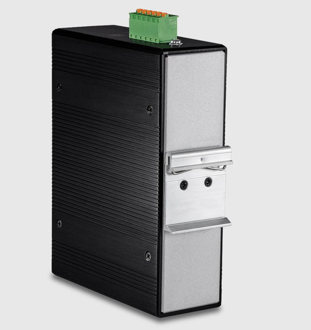 TRENDnet 12-Port Hardened Industrial Gigabit PoE+ Layer 2+ Managed DIN-Rail Switch TI-PG1284i 240W Power Budget IP30 Rated Ethernet Splitter NDAA & TAA Compliant Lifetime Protection Black