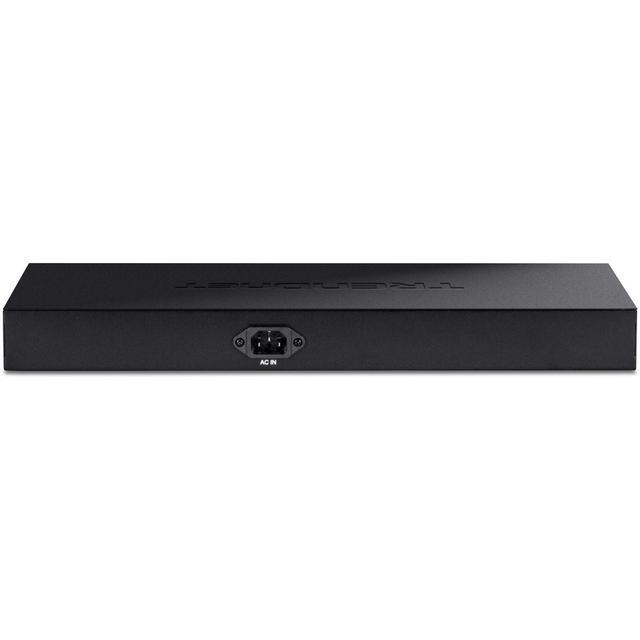 TRENDnet 16-Port Gigabit PoE+ Switch 16 X Gigabit PoE+ Ports 246W PoE Power Budget 32 Gbps Switching Capacity Desktop Switch Ethernet Network Switch Metal Lifetime Protection Black TPE-TG160g