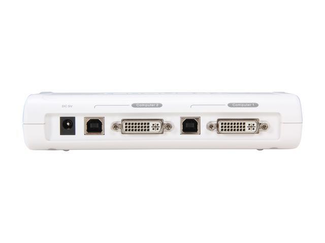 TRENDnet 2-Port DVI USB KVM Switch & Cable Kit With Audio Manage Two PCs 2 X USB Keyboard & Mouse Ports 2 X Bonus USB 2.0 Ports 2 Way Audio Support TK-204UK