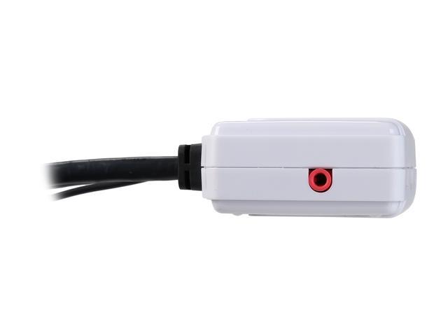 TRENDnet 2-Port HDMI KVM Switch Control 2 Computers With One Set Of Console Controls Full HD 1080P HDMI And 3.5 Mm Analog Audio Monitor Switch Windows And Mac KVM Switch Software White TK-215I