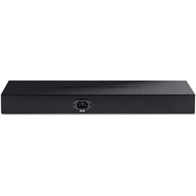 TRENDnet 24-Port Gigabit PoE+ Switch 24 X Gigabit PoE+ Ports 370W Power Budget 48Gbps Switch Capacity RackMount Kit Included Ethernet Network Switch Metal Lifetime Protection Black TPE-TG240G