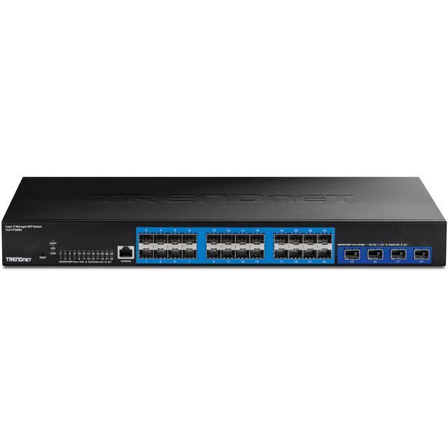 TRENDnet 28-Port Layer 2 Managed SFP Switch With 10G SFP+ Ports TL2-F70284