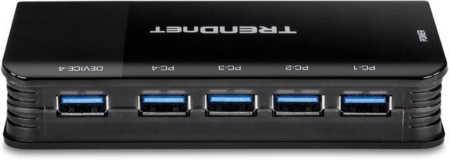 TRENDnet 4 Computer 4-Port USB 3.1 Sharing Switch TK-U404 4 X USB 3.1 For Computers 4 X USB 3.1 For Devices Flash Drive Sharing Scanners Printers Mouse Keyboard Windows & Mac Compatible