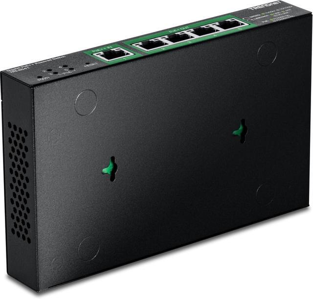 TRENDnet 5-Port Gigabit PoE++ Powered Managed Switch With PoE Passthrough TPE-B541 1 X Gigabit PoE++ Input 4 X Gigabit PoE+ Output 60W PoE Budget NDAA TAA Compliant Lifetime Protection