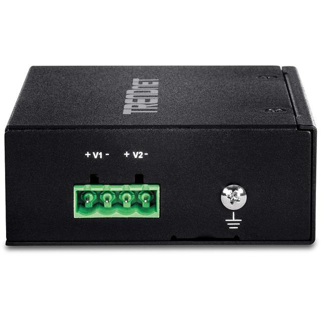 TRENDnet 5-Port Industrial Fast Ethernet DIN-Rail Switch TI-E50 5 X Fast Ethernet Ports IP50 Rated Extreme Temperature Operating Range 1Gbps Switching Capacity Lifetime Protection