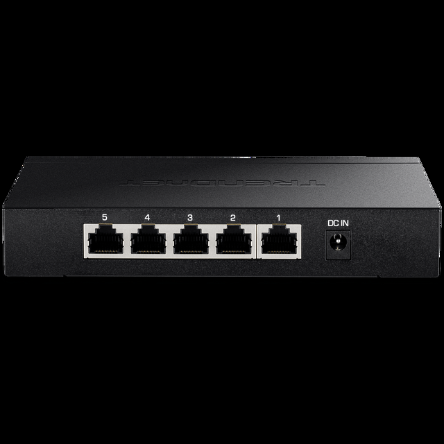 TRENDnet 5-Port Unmanaged 2.5G Gaming Switch TEG-S350 5 X 2.5GBase-T Ports 25Gbps Switching Capacity Ethernet Splitter NDAA & TAA Compliant Fanless Wall Mountable Lifetime Protection Black