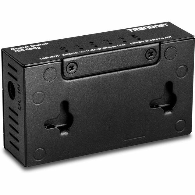 TRENDnet 5-Port Unmanaged Gigabit GREENnet Desktop Metal Switch Ethernet-Network Switch 5 X Gigabit Ports Fanless 10 Gbps Switching Fabric Lifetime Protection Black TEG-S50g