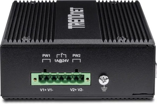 TRENDnet 6-Port Hardened Industrial Gigabit 10/100/1000 Mbps Ultra PoE DIN-Rail Switch UPoE IP30 DIN-Rail & Wall Mounts Included TI-UPG62