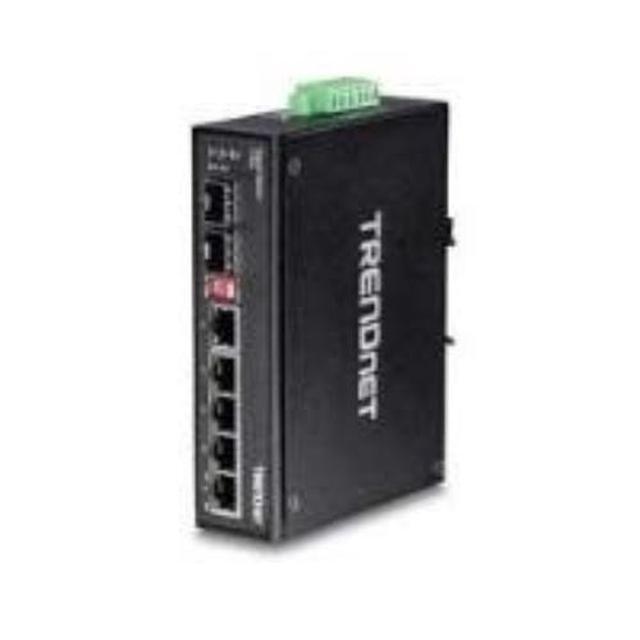 TRENDnet 7-Port Industrial Gigabit DIN-Rail Switch TI-G62 5 X Gigabit Ports 2 X Gigabit SFP Ports IP50 Weather Rated 14Gbps NDAA TAA Compliant Lifetime Protection