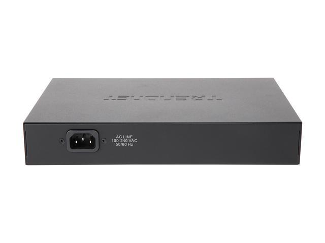 TRENDnet 8-Port Gigabit Full Power Poe+ Switch 8 X Gigabit PoE+ Ports 240W Power Budget 16Gbps Switching Capacity Rack Mountable Ethernet Network Switch Metal TPE-TG80F